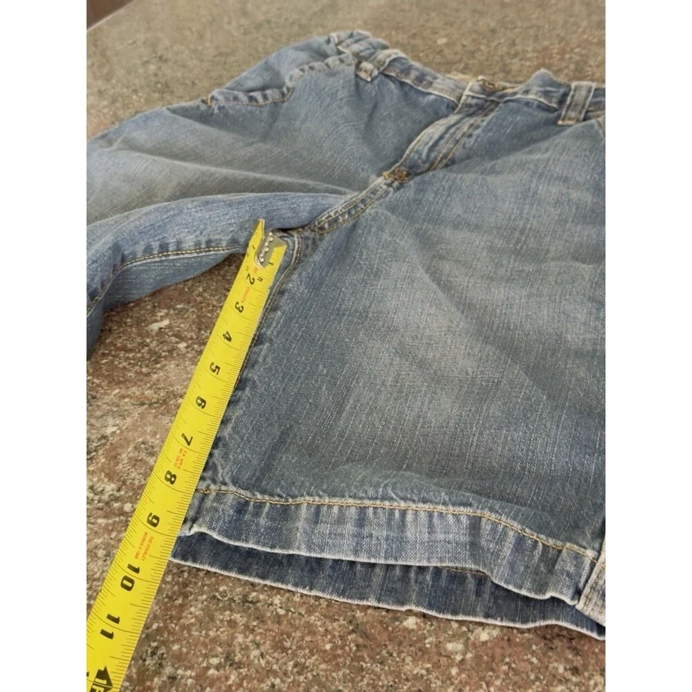 Vtg Old Navy Boys Size 10 Cargo Shorts Baggy Skater Carpenter Y2K 90s Denim Jean
